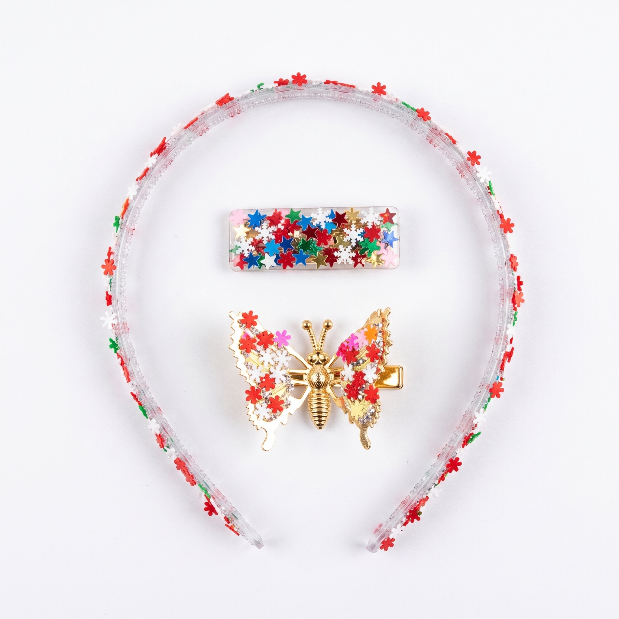 Artisan Butterfly Dreams Hair Set (Red)