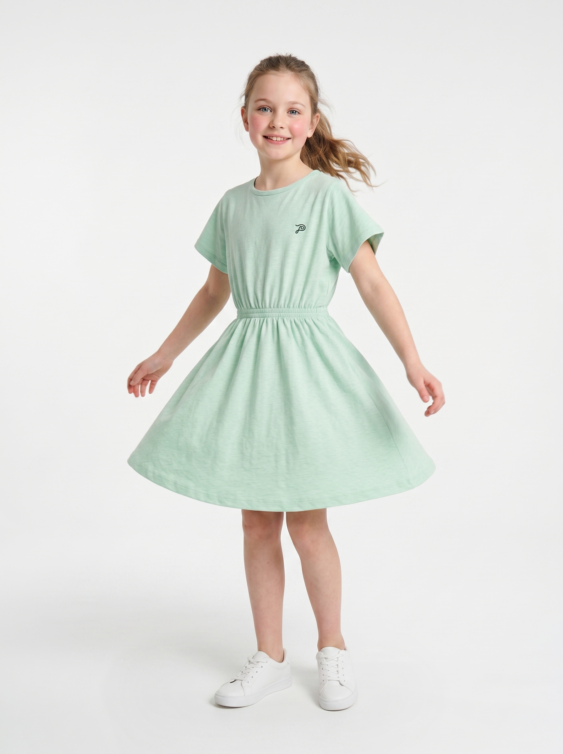 Artisan Mint Jacquard Twirl Frock (Girls)
