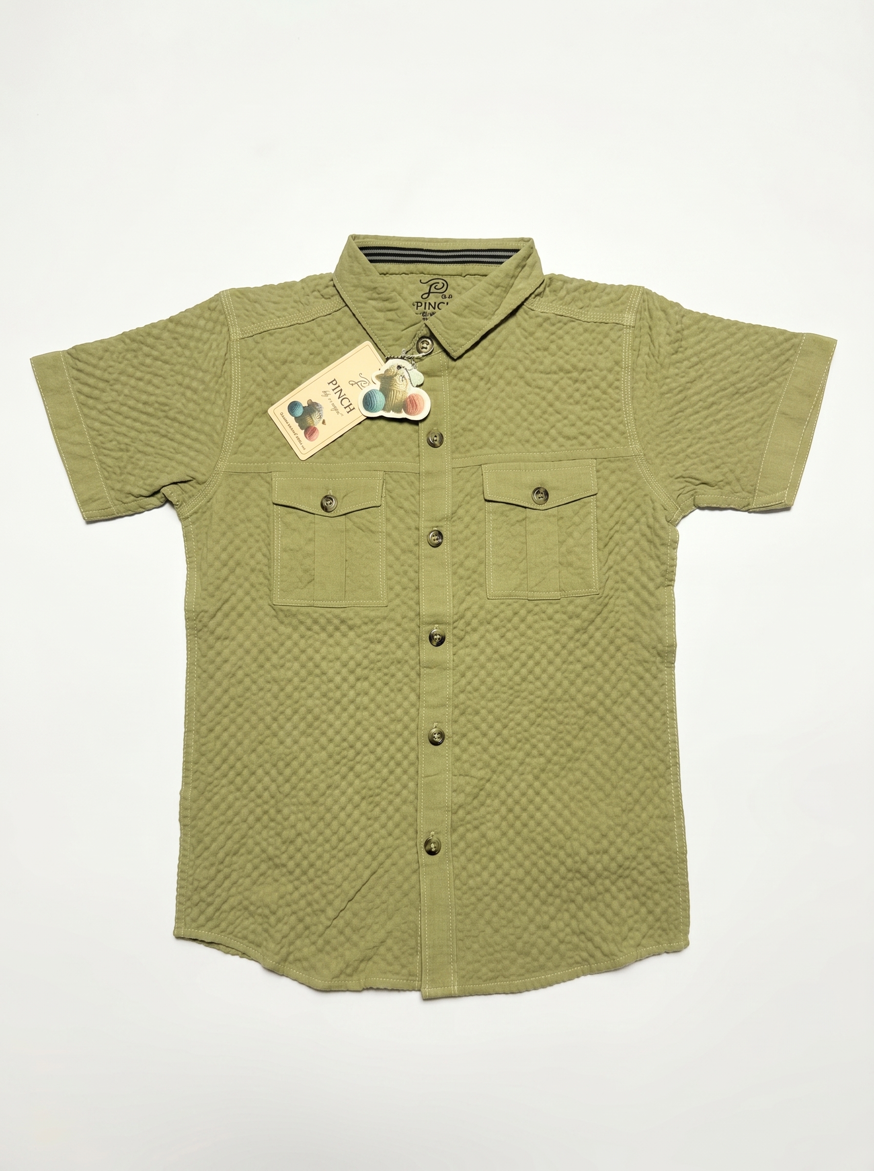 Artisan Olive Cargo Button-Down Shirt (Boys)
