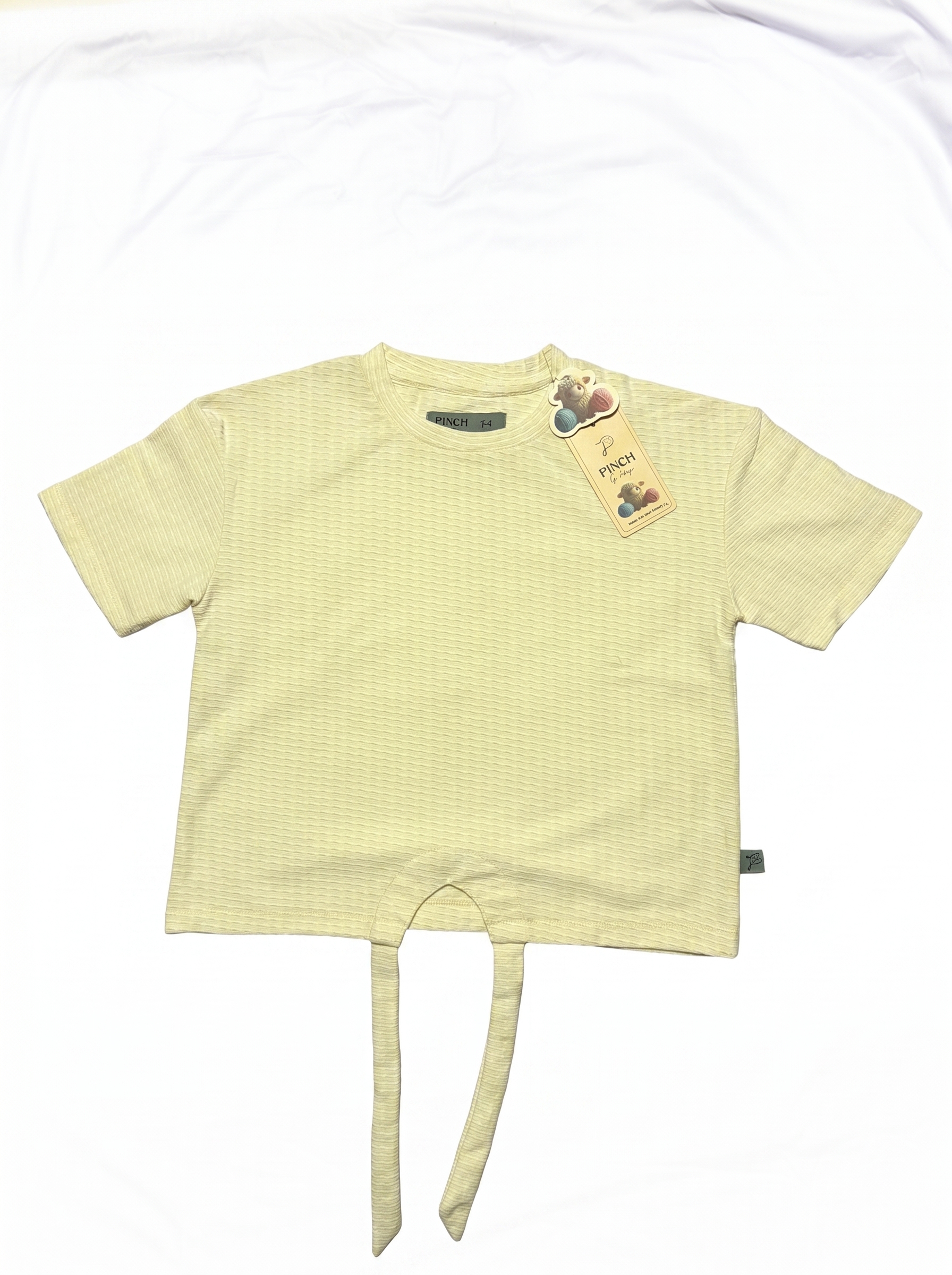Artisan Textured Jacquard Tie-Front Top (Girls)