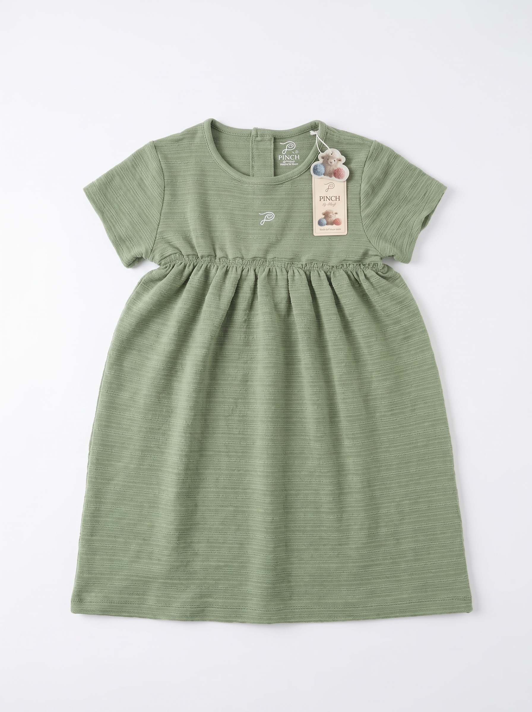 Artisan Olive Textured Twirl Frock (Girls)