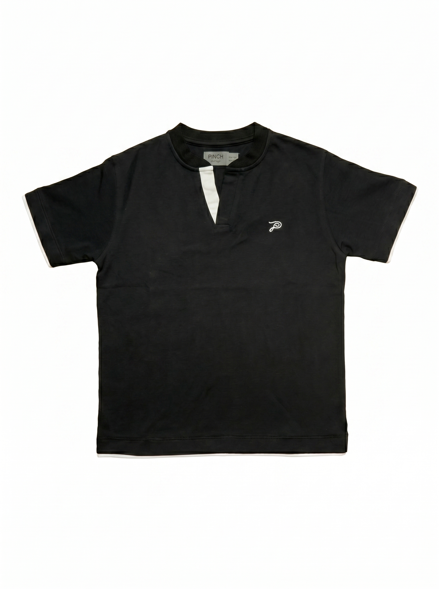 Artisan Black Cotton Henley (Boys)