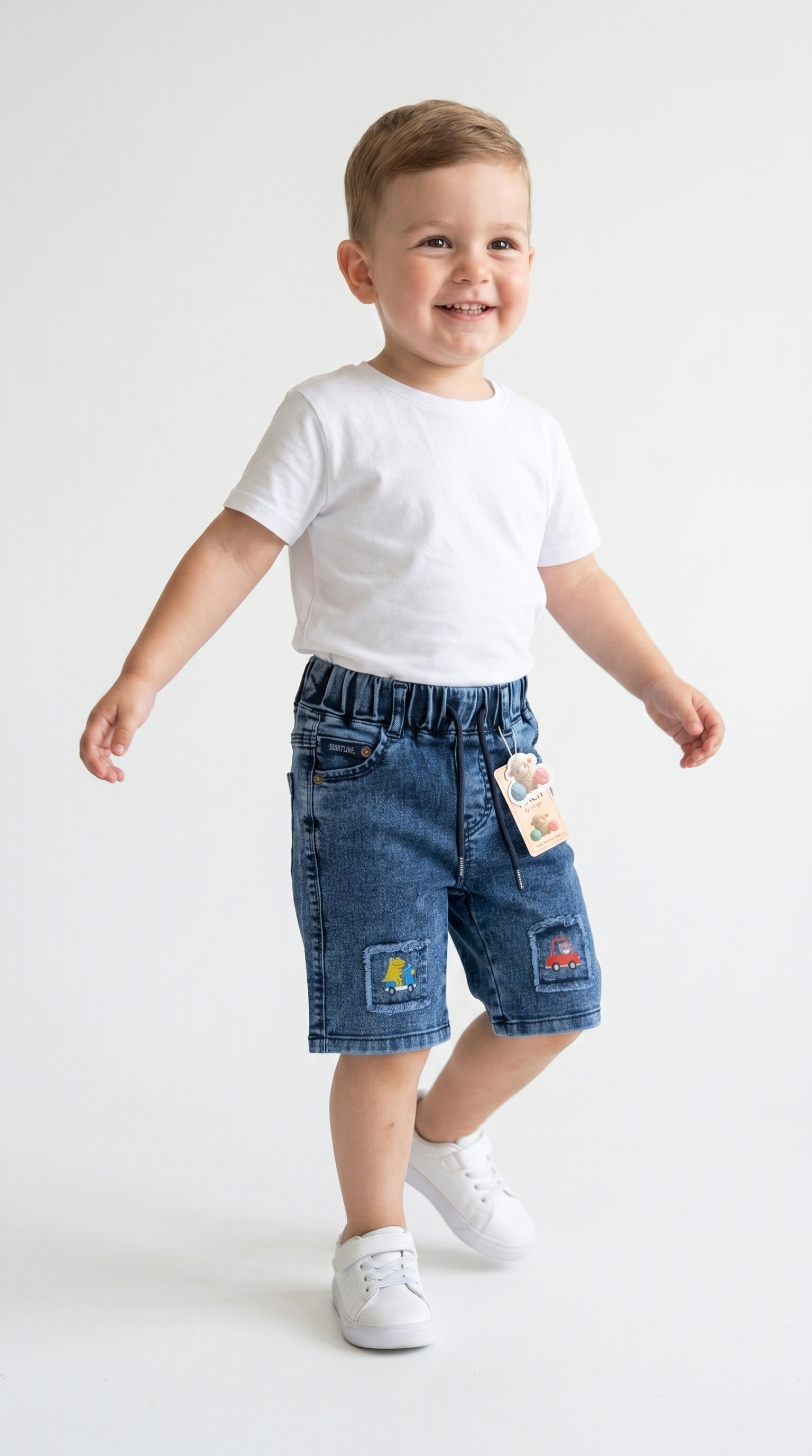 Artisan Patchwork Denim Shorts (Boys)