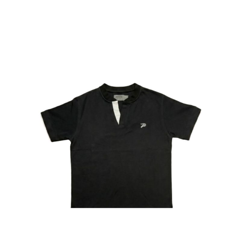 Artisan Black Cotton Henley (Boys)