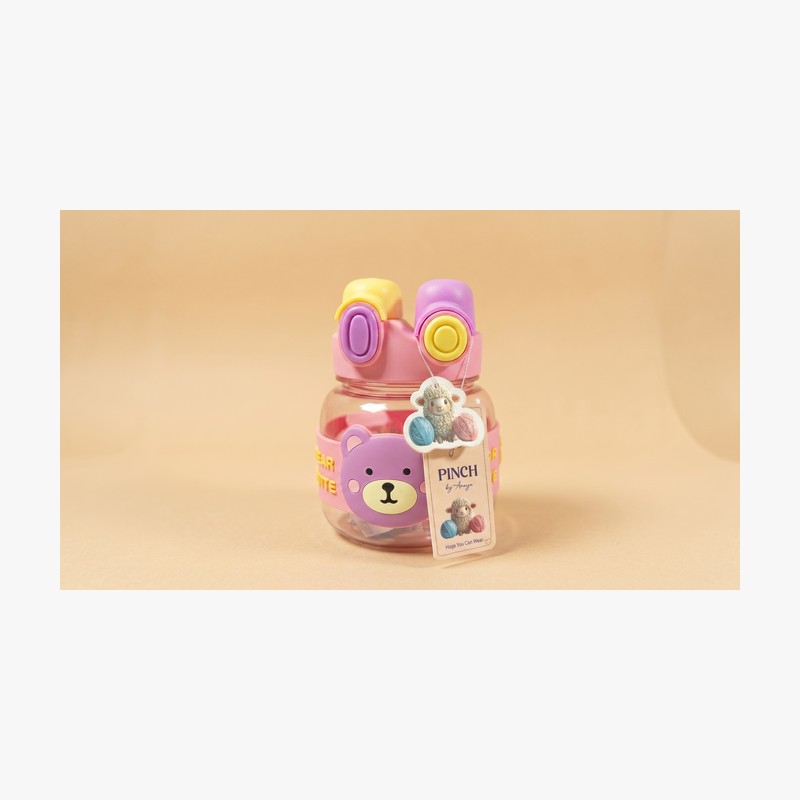 Playful Bear Water Bottle (candy Pink)