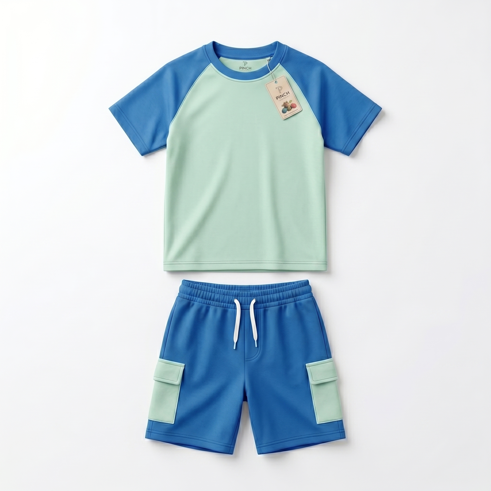 Colorblock Shorts Set