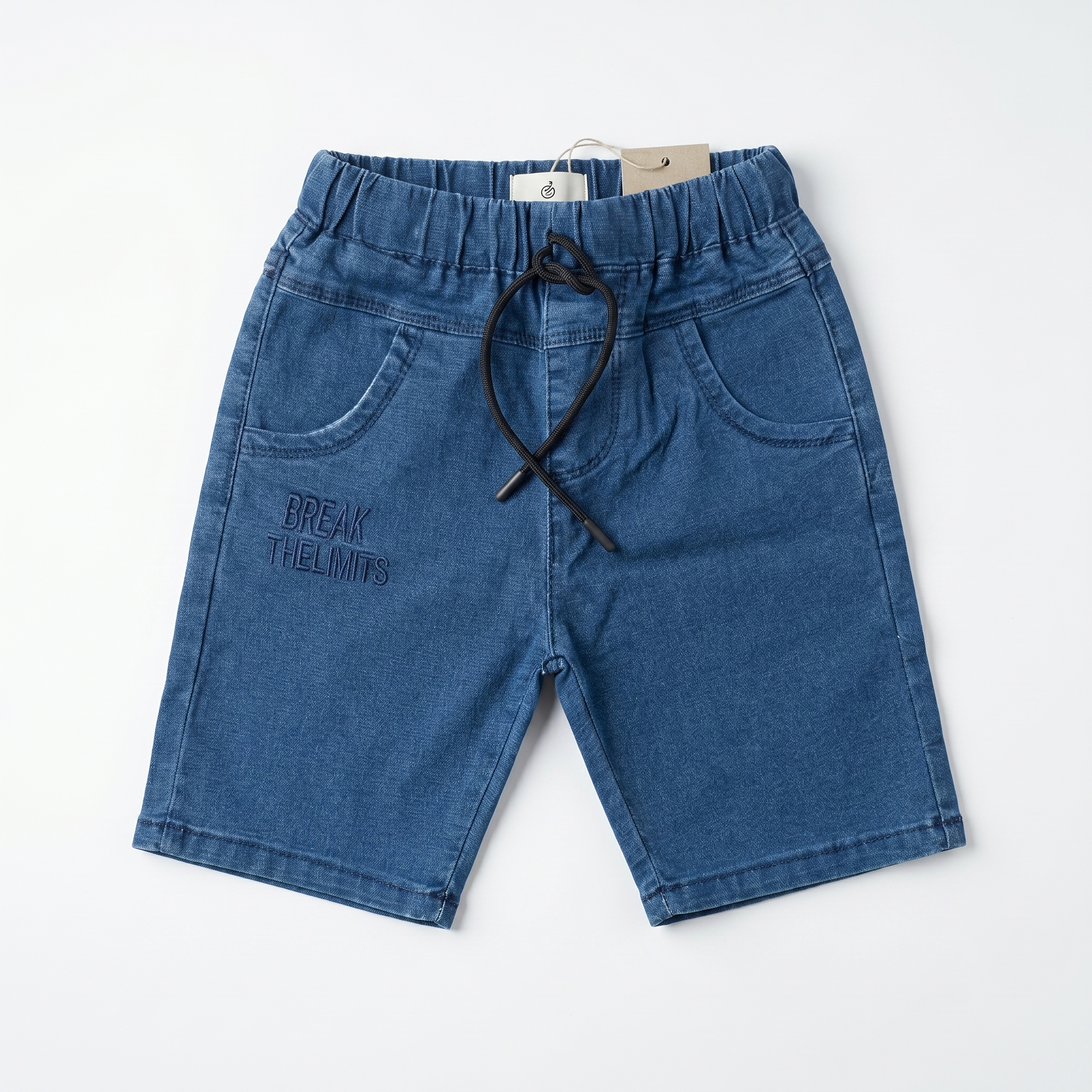 Stitched Denim Shorts
