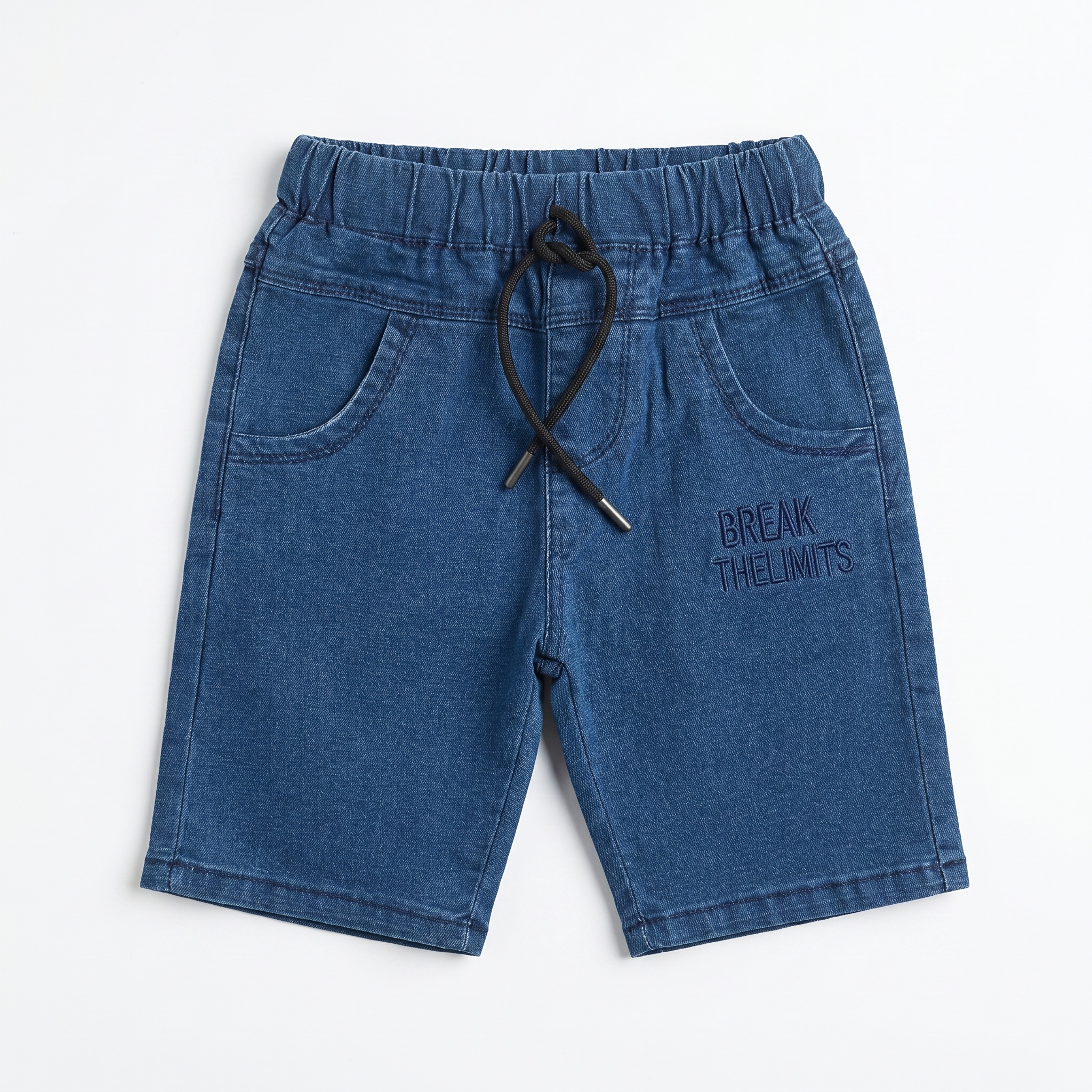 Stitched Denim Shorts